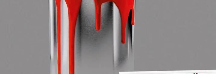 Roter Farbtopf