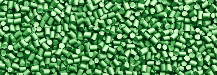 Grüne Kunststoffgranulate