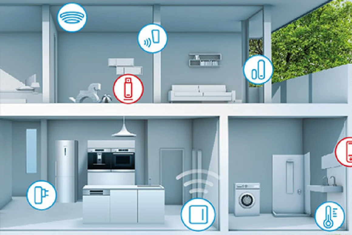 Haus mit Smart-Home-Symbolen