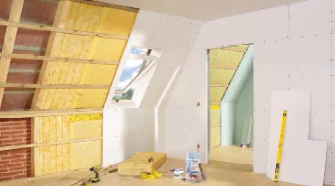 Dachgeschoss mit Dämmung und Trockenbau