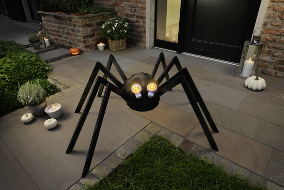 Halloween-Deko: Spinne mit Beleuchtung