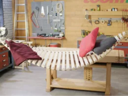 Hängematte aus Holzlatten