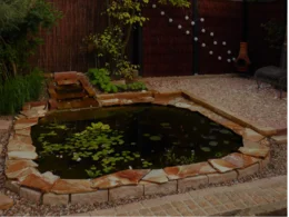 Gartenteich mit Seerosen