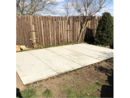 Holzfundament für ein Gartenhaus