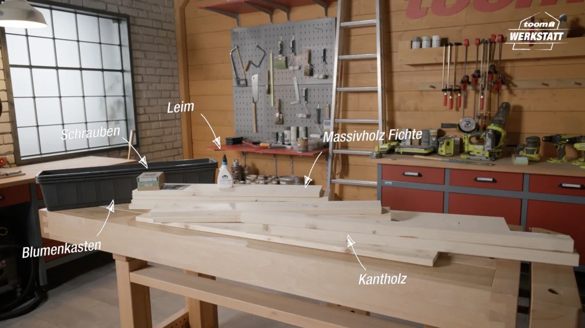 Holz auf Werkbank