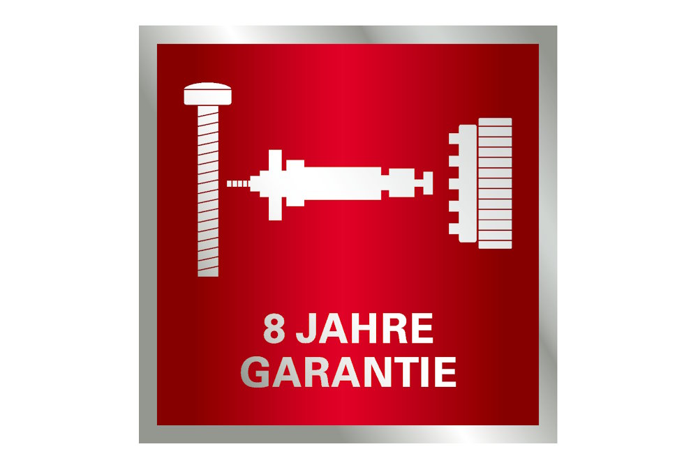 8 Jahre Garantie